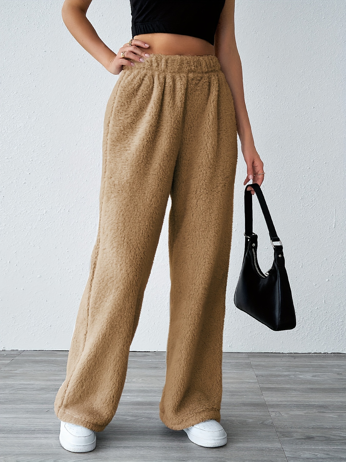 Trendy Women s Casual Long Pants Waist Trousers with Cute Bear