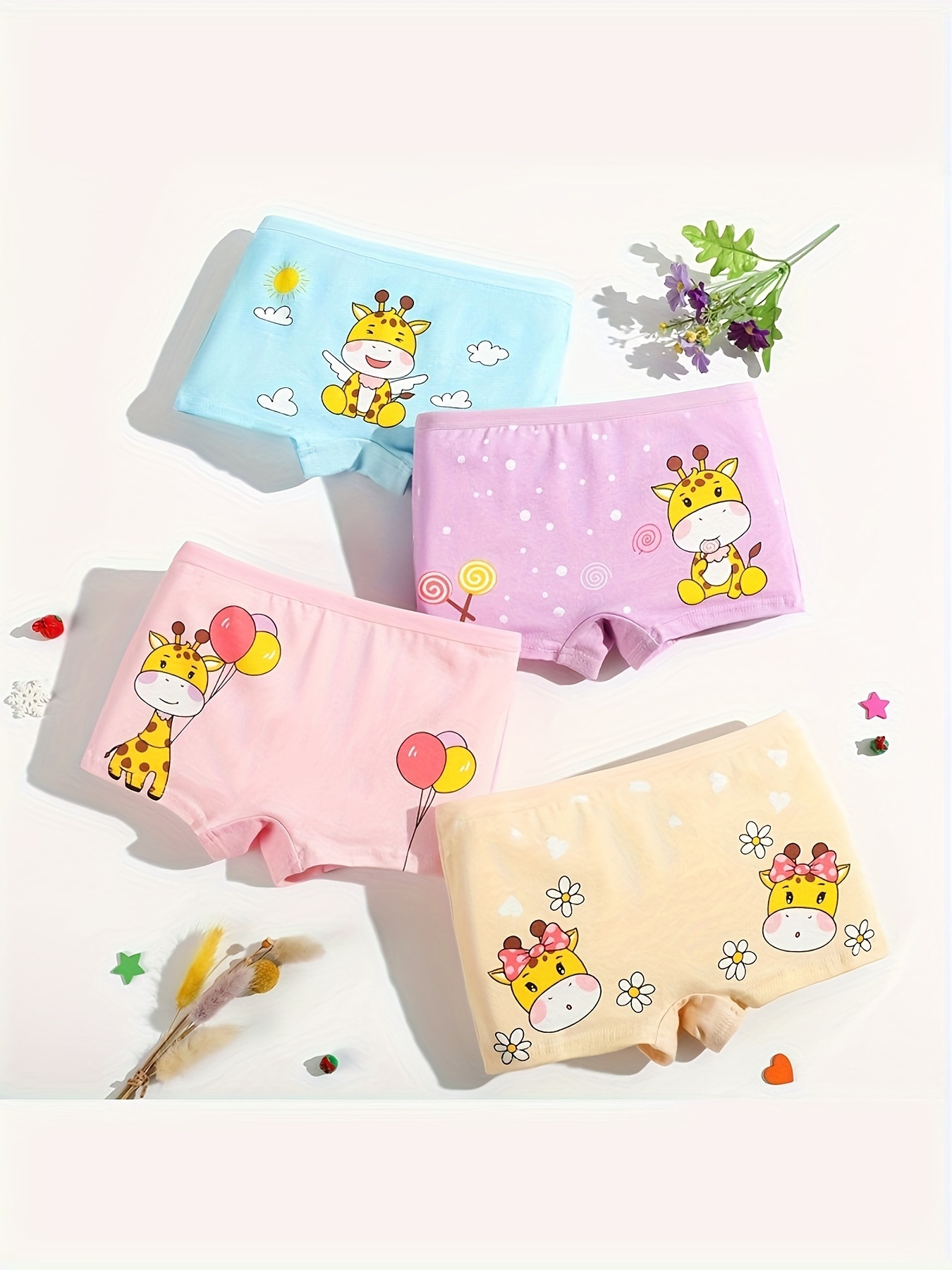 Toddler Girls Boxers Briefs Cotton Cute Little Unicorn - Temu