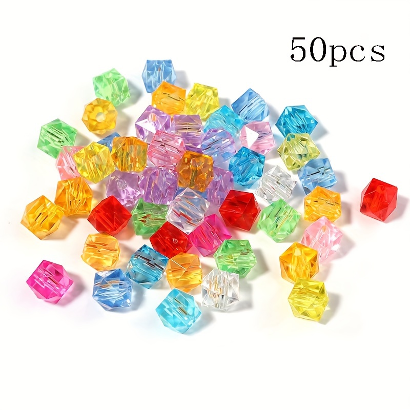 Transparent plastic cubes 10 mm