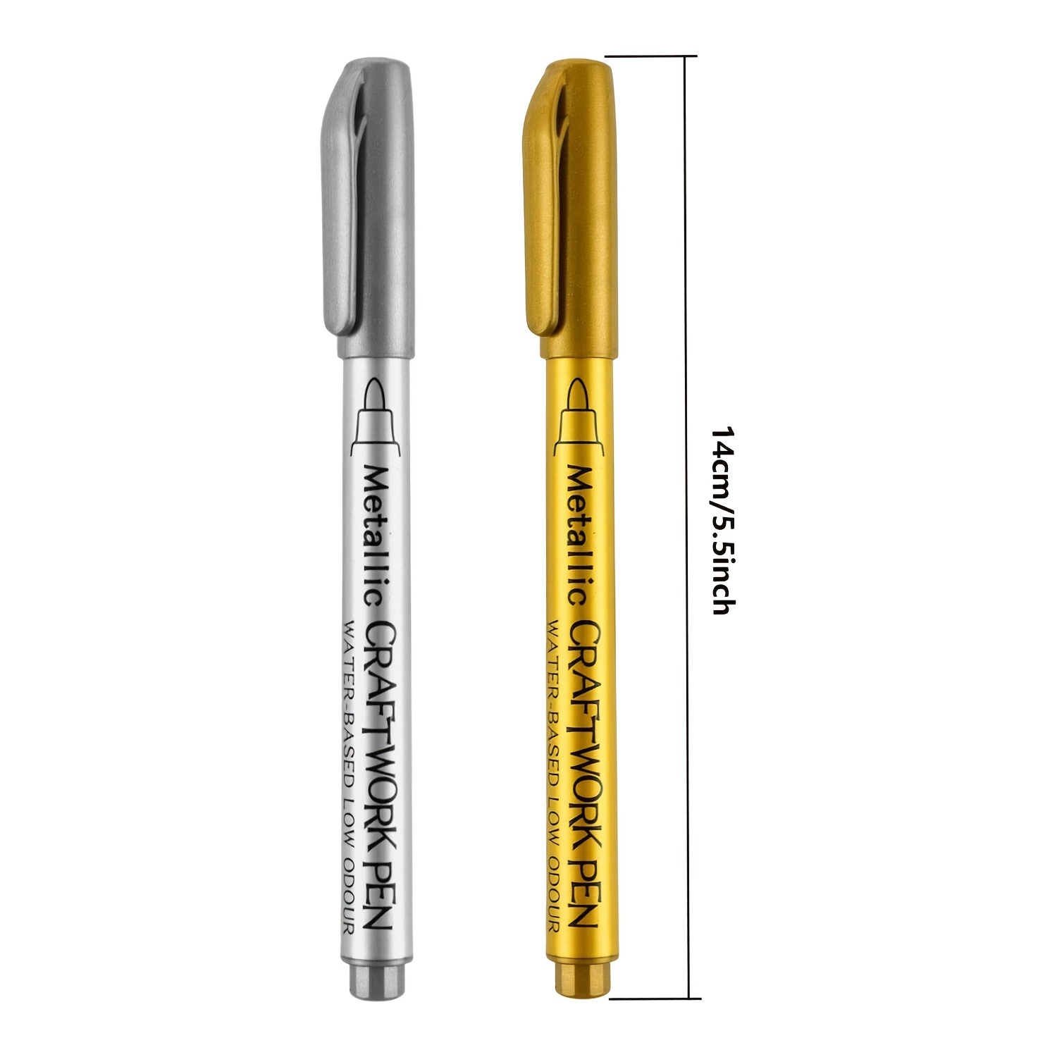 Metallic Marker Pens- Double-headed Metallic Marker Pen Set For Black  Paper, Rock Painting, Diy Photo Album, Wood, Eggs, Metal, Glass Materials -  Temu
