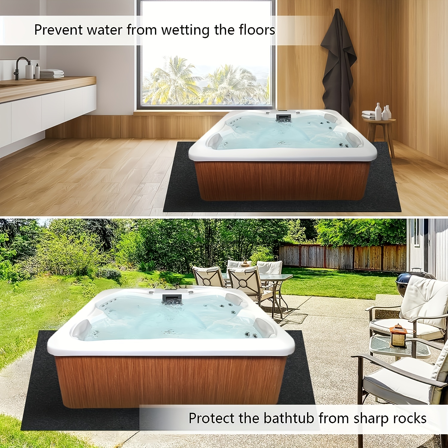 Hot Tub Mat Outdoor Indoor With Carrying Bag Above ground - Temu