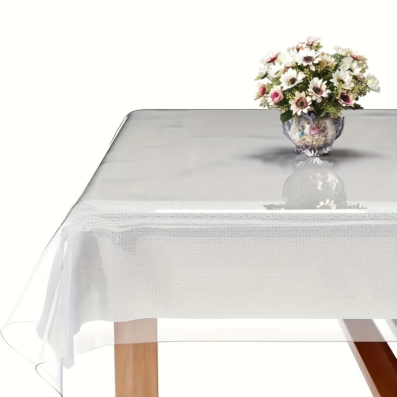 Nappe Lavable Nappe PVC Plastique Facile à Nettoyer Imperméable  Rectangulaire Couverture de Table Protecteur pour Cuisine