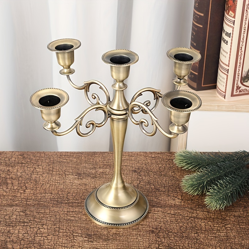 Bronze Candelabra Metal 5 arms/3 Arms Candle Holders Home - Temu