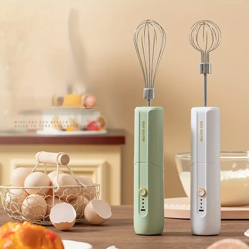 Folding Electric Egg Beater 3 Speeds Milk Frother Portable - Temu