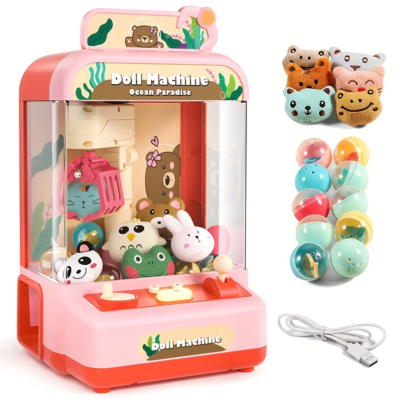 Mini Machine À Griffes Machine Attrape Bonbon avec 30 Peluches,10 Gashapons  Machine à Bonbons Machine à Pince Jeu Amusant Et Cadeau pour La Fête De  Noël,Rabbit : : Jeux et Jouets
