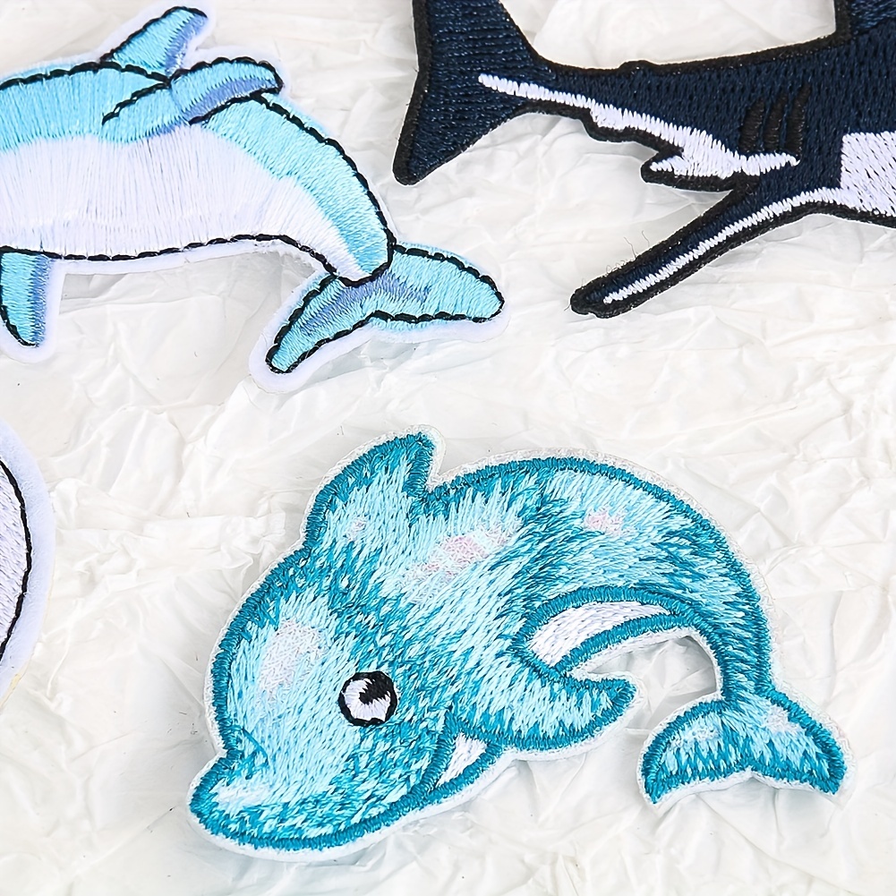 : Dolphin Iron On Embroidered Patch