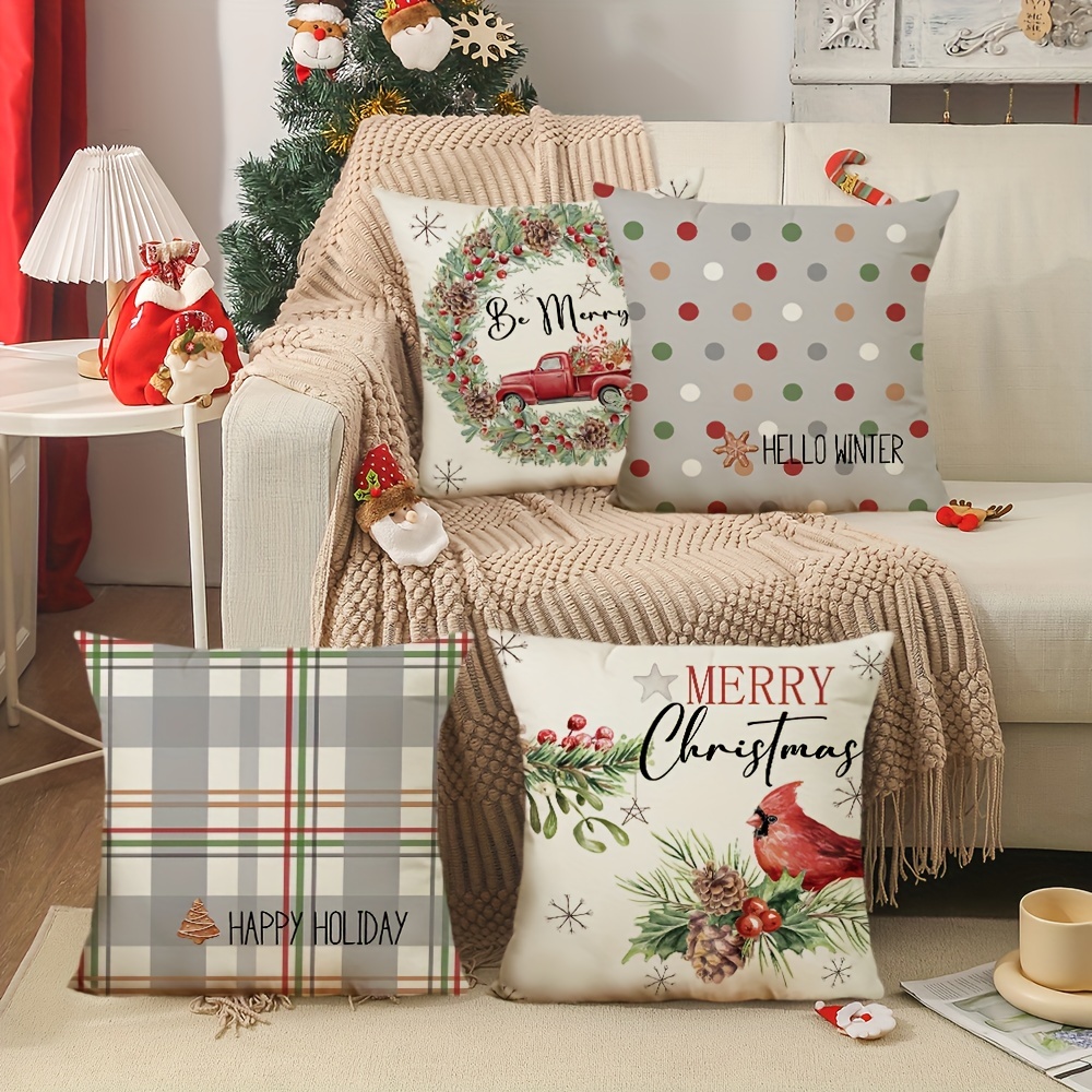 Christmas Pillow Covers 17.7x17.7 For Christmas Decorations - Temu