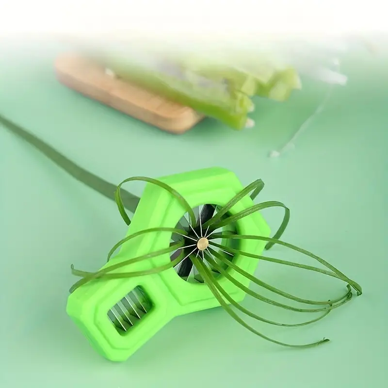 Scallion Slicer Plum Shredder Onion Slicer Green - Temu