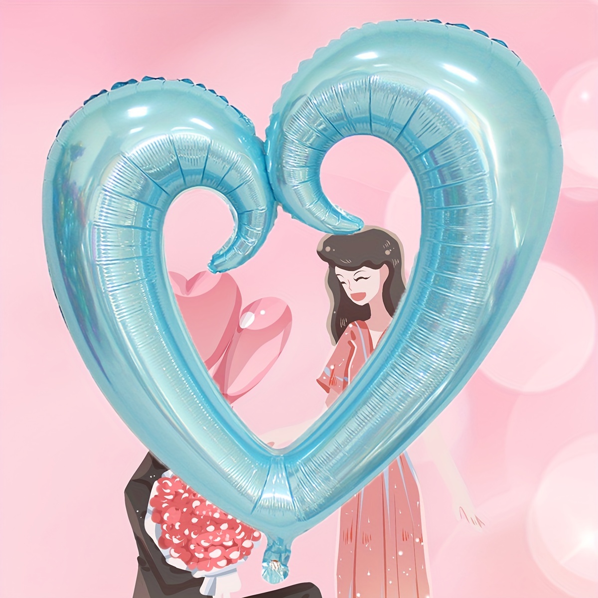Giant Hook Heart Foil Balloons Birthday Party Valentine's - Temu Canada