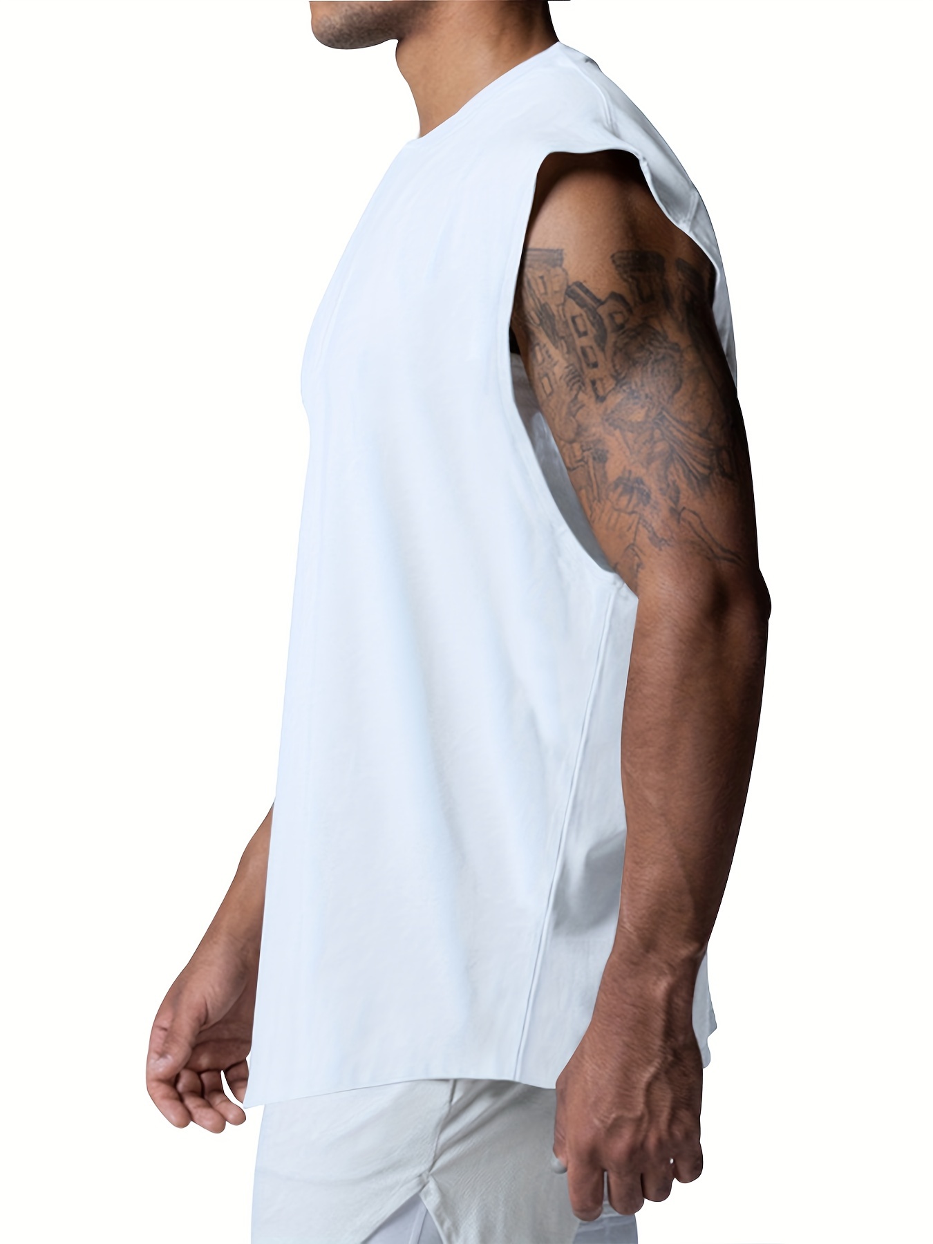 Men's Sleeveless Workout Tank Top Active Stretch Breathable Basketball Training