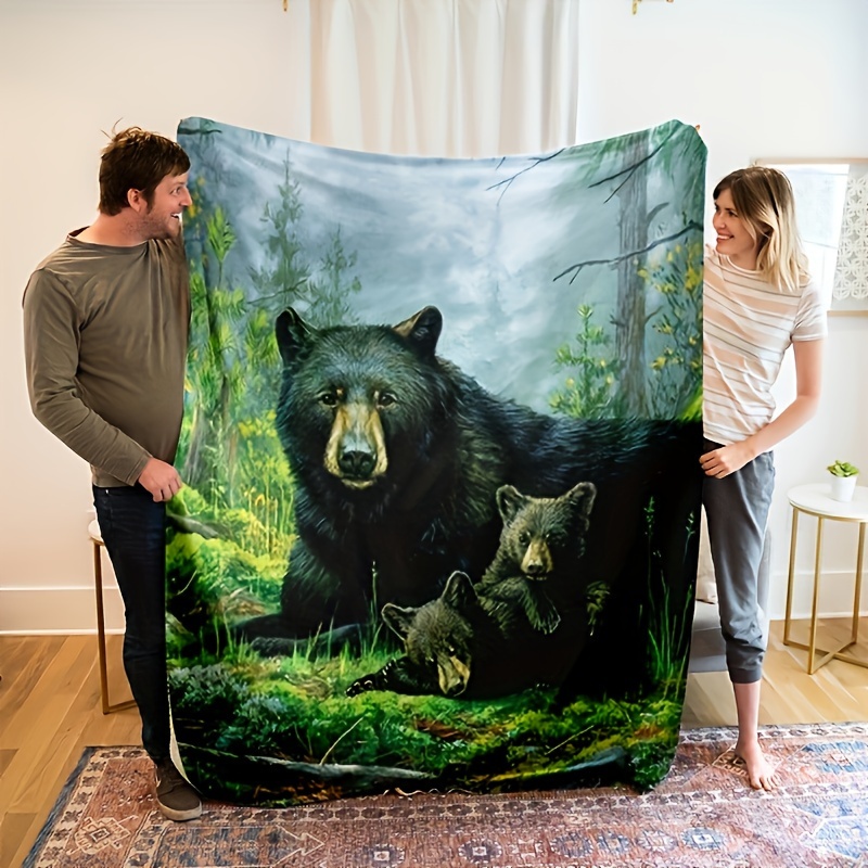 Black 2025 bear blanket