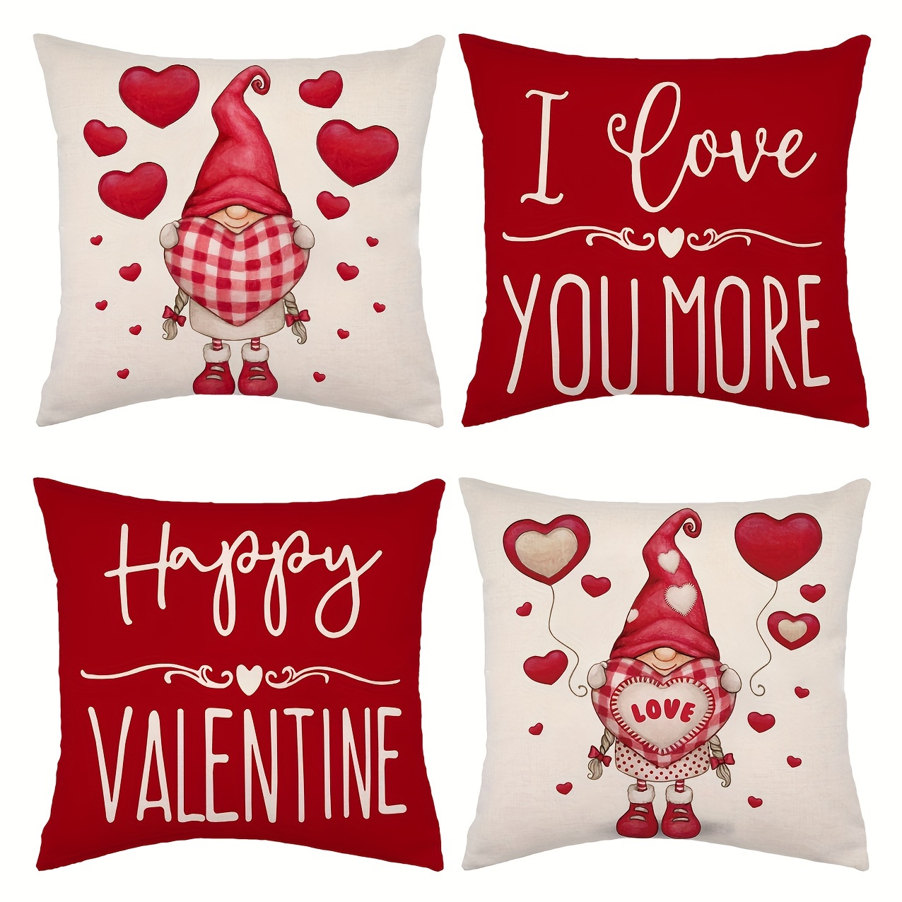 Valentines Day Pillow Covers, Red Buffalo Plaid Check Decor Valentines Day  Gifts Decorative Throw Pillow Covers Farmhouse Linen Cushion Case For Home  Wedding Outdoor Indoor Decor (pillow Insert Not Included) - Temu