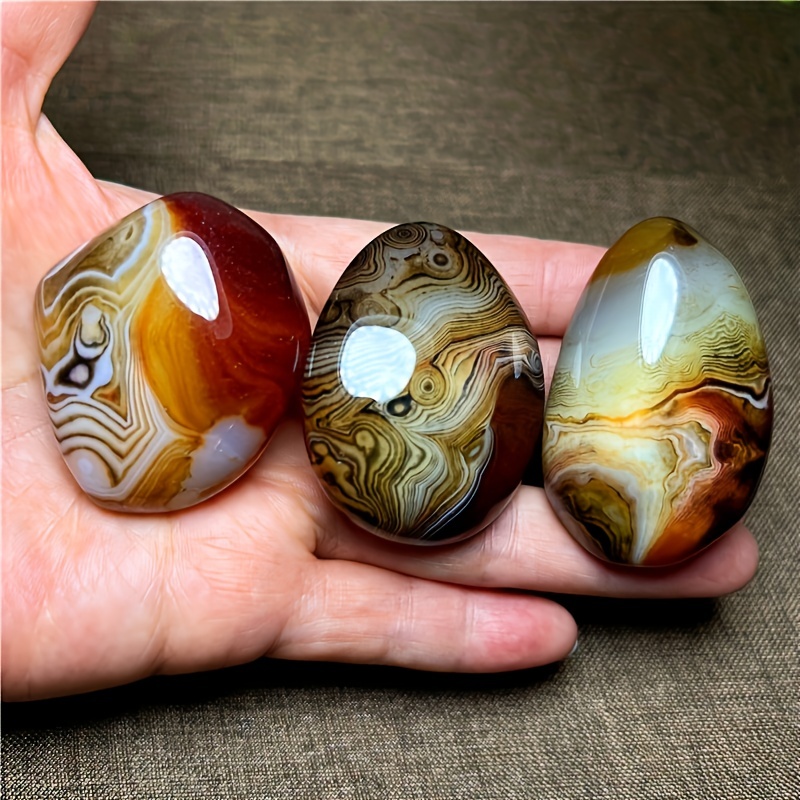 Natural Polished Agate Stone Ornament Family Best Gifts - Temu