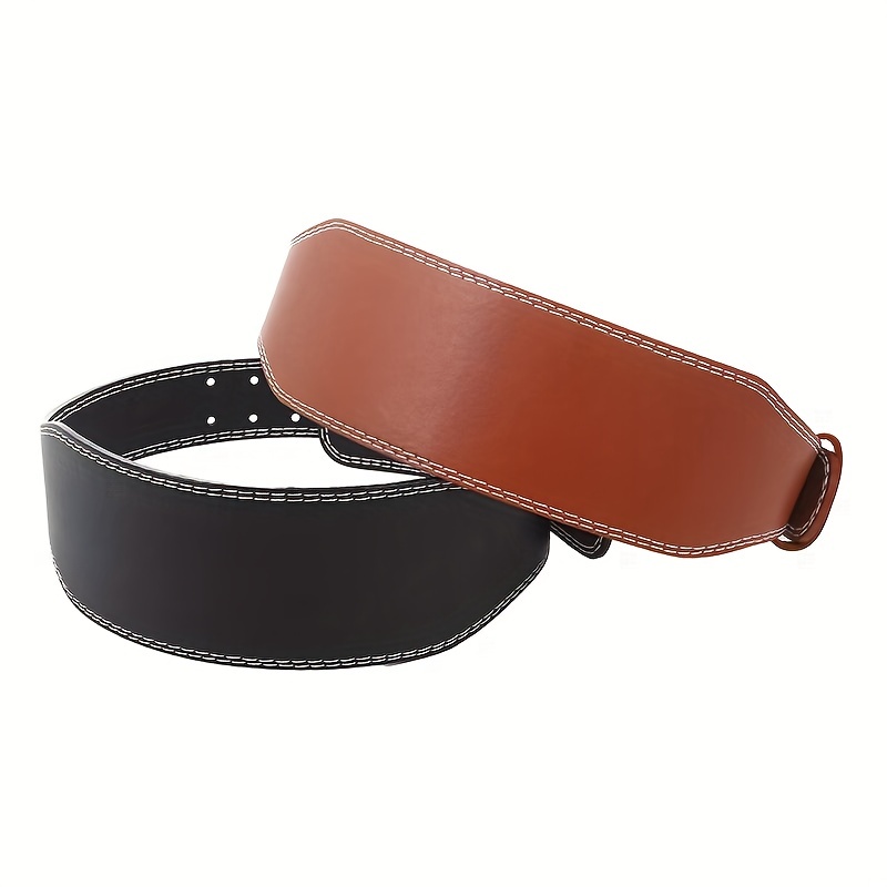 Back Support Weight Lifting Belt Adjustable Leather - Temu Canada