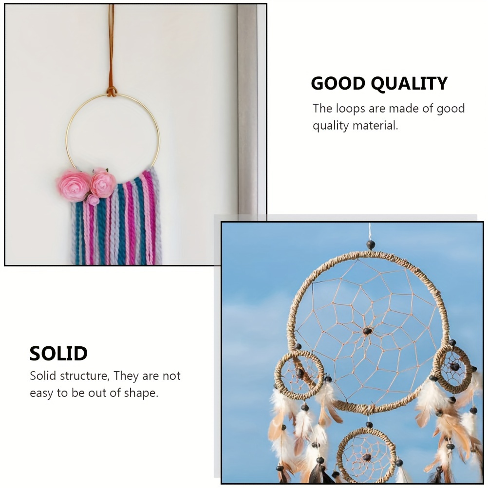 10 Pcs 3 Inch Metal Craft Rings Hoops Gold Macrame Hoops Rings Dream  Catcher Rings for DIY Crafts, Macrame and Dream Catcher Supplies