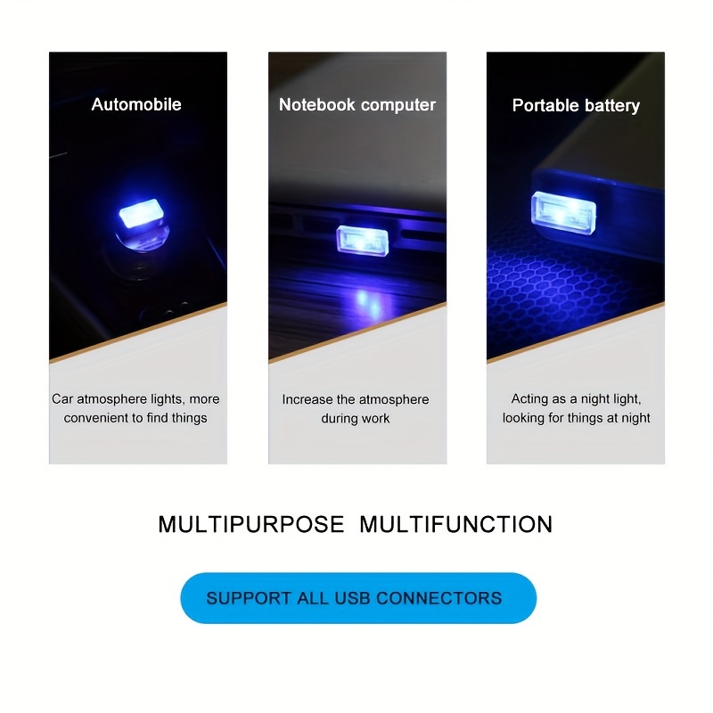 Mini USB LED Luce Per Auto Luce Notturna Ambientale Decorativa Lampada Al  Neon Auto Interno Atmosfera Di Emergenza PC Mobile Power Charging Regalo -  Temu Italy