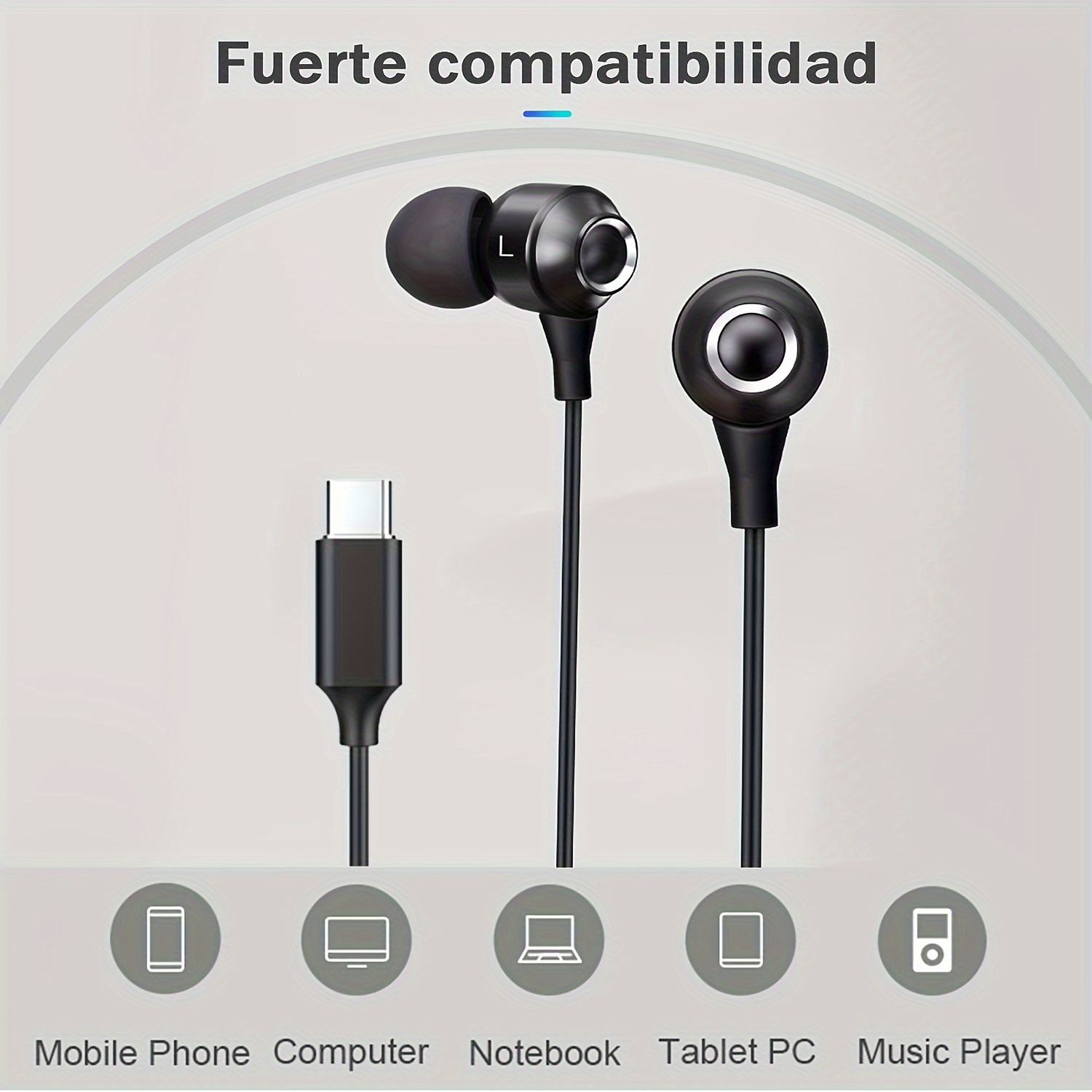 C type wired online earphones