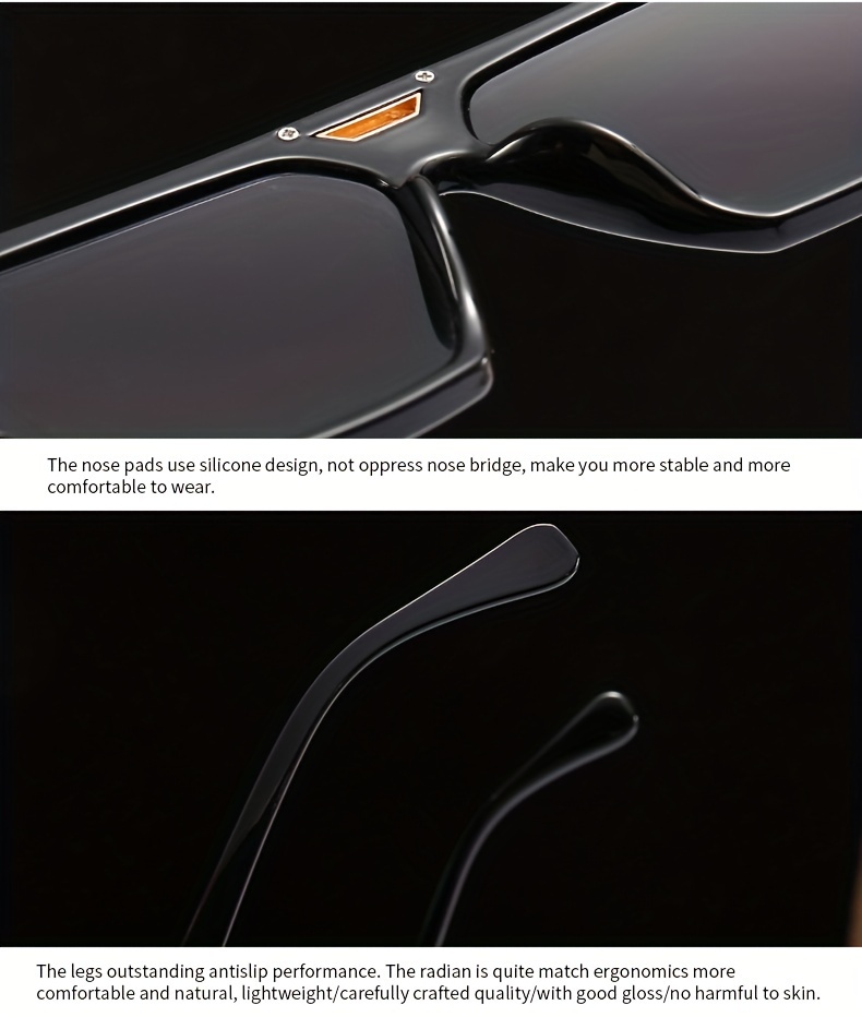4 Styles Modern Retro Large Frame Sunglasses Trendy Metal Anti