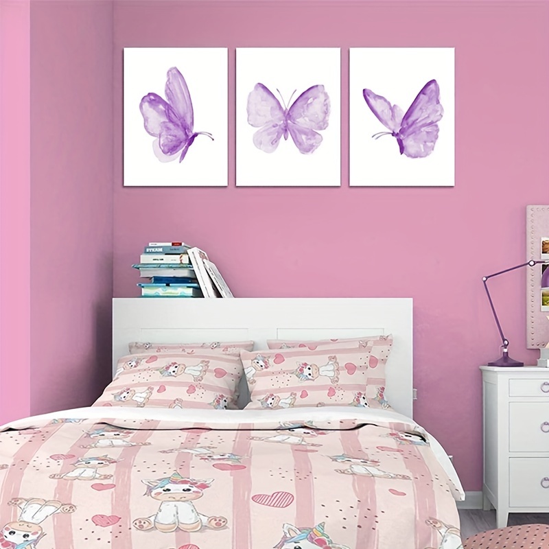 Split Butterfly Wall Art Set Teen Girl Room Decor - Temu