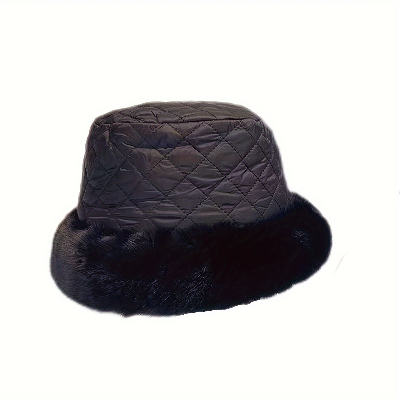 Plaid Embossed Bucket Hat Solid Color Trendy Casual Basin Hat