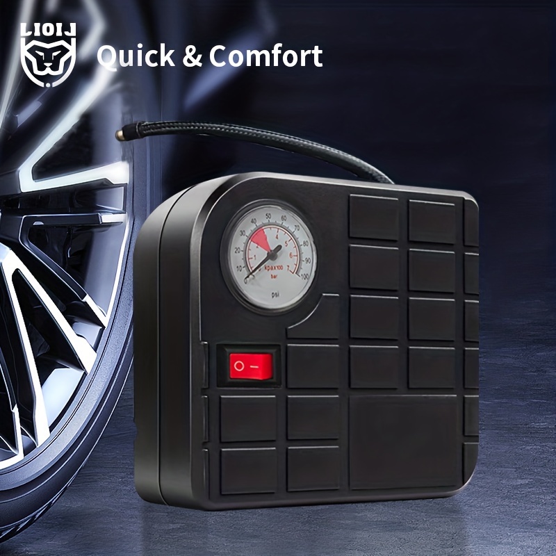Inflador de neumáticos, compresor de aire portátil, bomba de neumáticos de  coche de 12 V CC con medidor de presión digital, apagado automático de 150