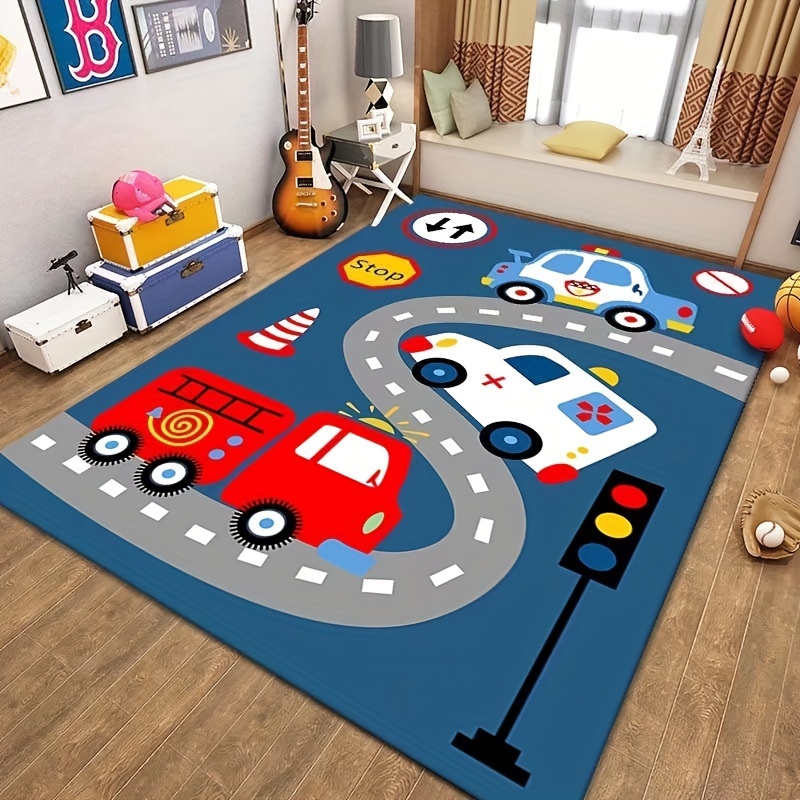  CHILXE Auto Teppich Wohnzimmer 3D Matte Teppiche für Auto-Enthusiasten  Garage Dekoration Teenager Jungen Teppich 80×120cm