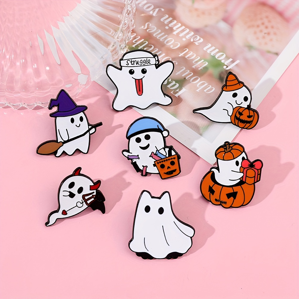 Dia das Bruxas - Broches engraçados fantasmas para mochilas - Alfinetes  acrílicos para adolescentes mochilas decorações para meninas meninos  crianças presentes Halloween Buniq : : Moda