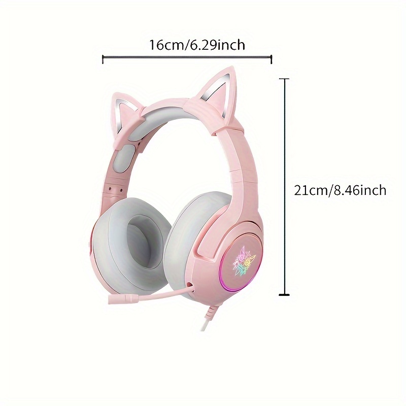 Audifonos de gato rosa gamer new arrivals