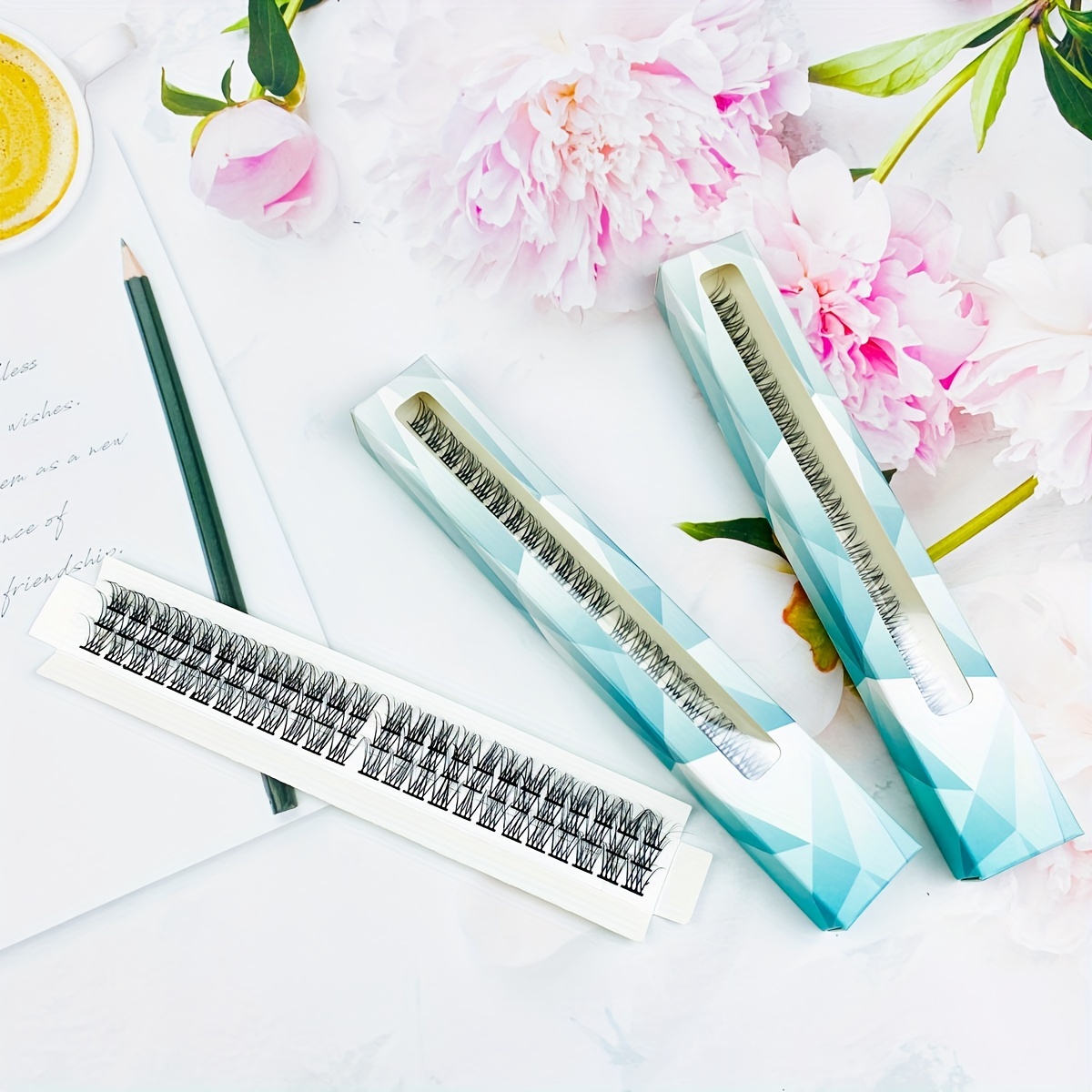 D Curling Lash Clusters Volume 100 Wispy Lashes DIY Use At Home 14mm