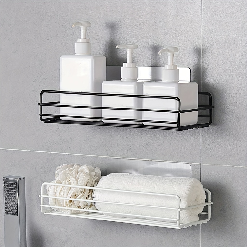 Corner Shower Shelves Bathroom Storage Rack Adhesive Shower - Temu