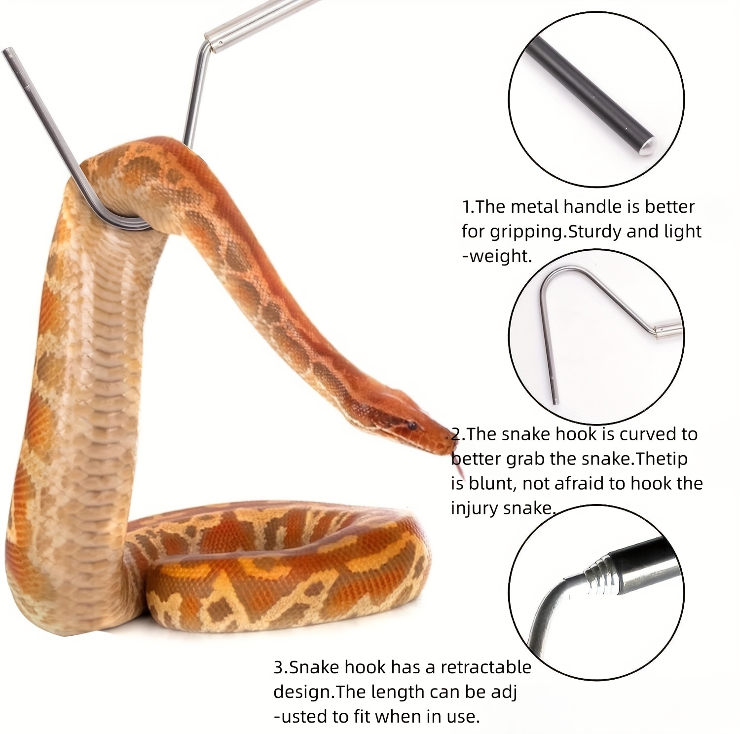 Snake Hook Retractable Professional Snake Catching Tool - Temu