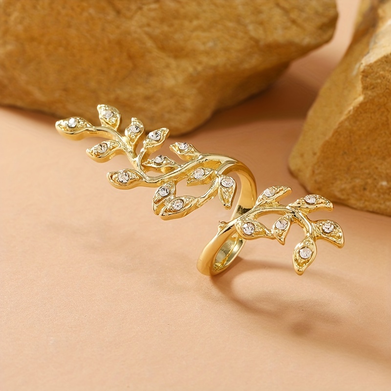 Creative Alloy Branch Finger Ring, Retro Style