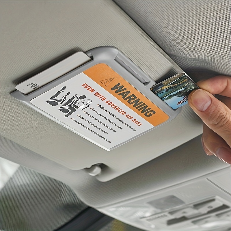 

1pc Car Sun Visor Bill Clip, Car Card Clip, Car Use Card Inserter Car 4 Seasons Decoration Storage Supplies Car
