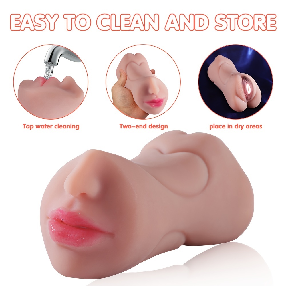 Male Masturbation Cup Soft Stick Sex Toys For Male Deep Throat Artificial Blowjob Realistic Vagina Masturbator For Adults