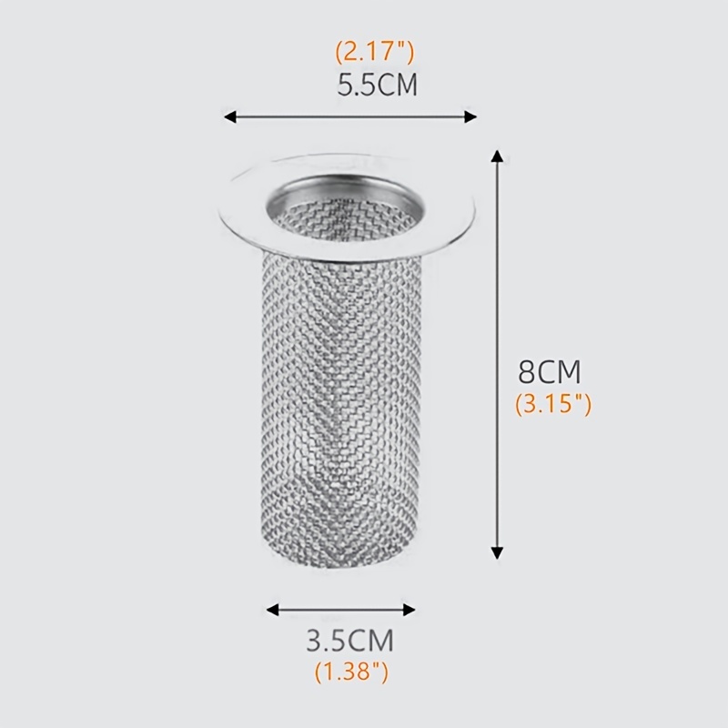 MroMax 4 filtros de malla para fregadero de 3.54 x 2.2 pulgadas (diámetro  exterior x diámetro interior), filtro de malla de metal para fregadero de