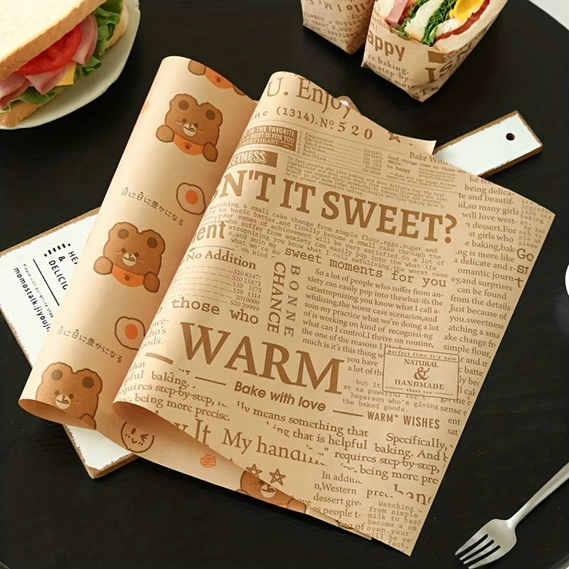Printed Food Wraps, Sandwich Wraps, Basket Liners