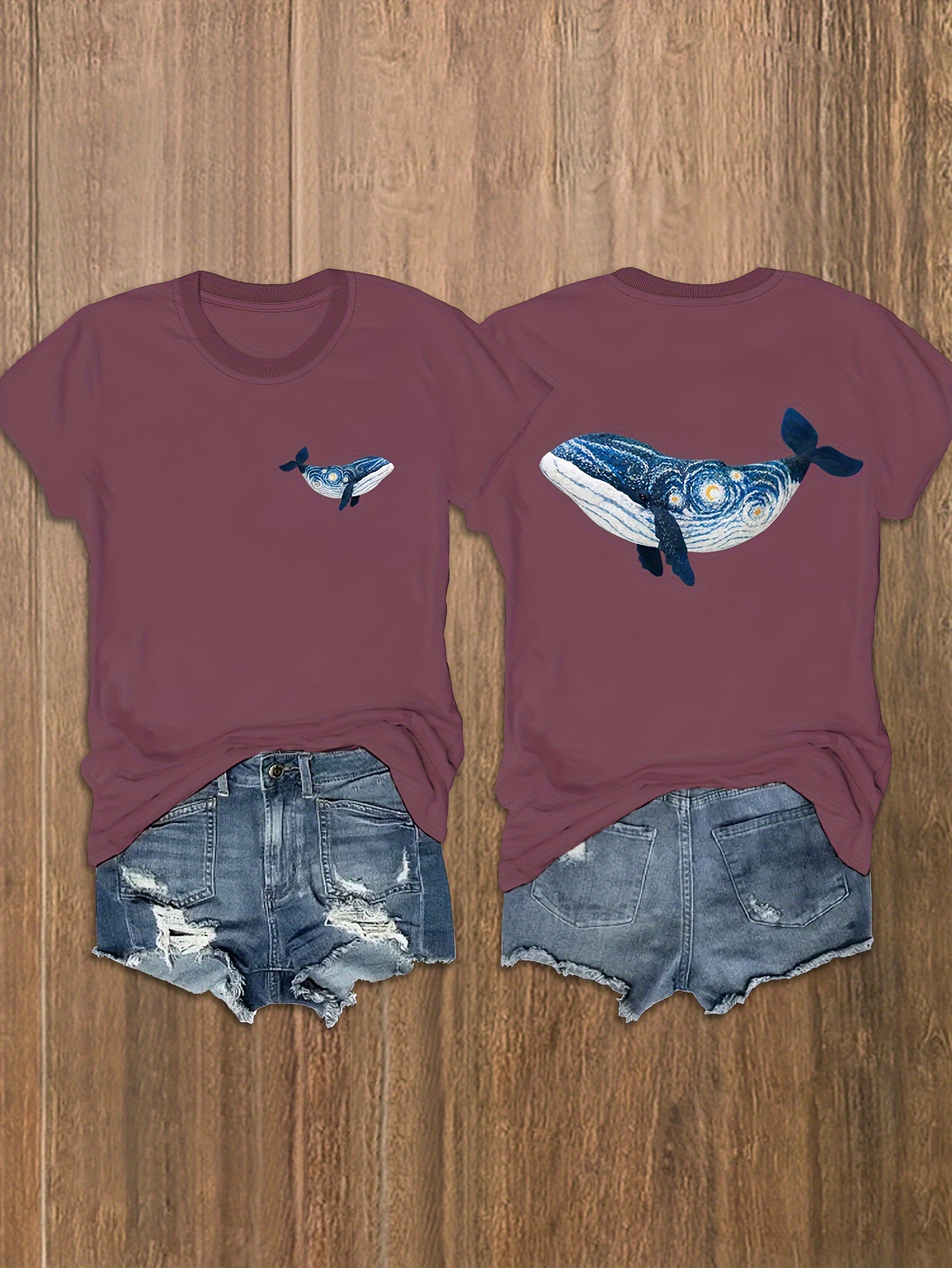 whale t shirt women's