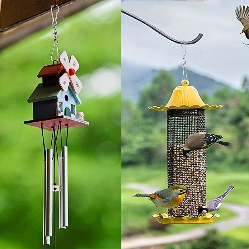 Dual Swivel Hook Clips, Dual Hanging Hooks For Wind Chimes Crystal Twisters  Party Supplies, Flower Pots, Plants, Bird Feeders, Solar Lights, Flag Pole
