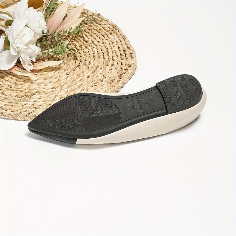 Women's Colorblock Flat Shoes Slip On Lightweight Point Toe Soft Sole