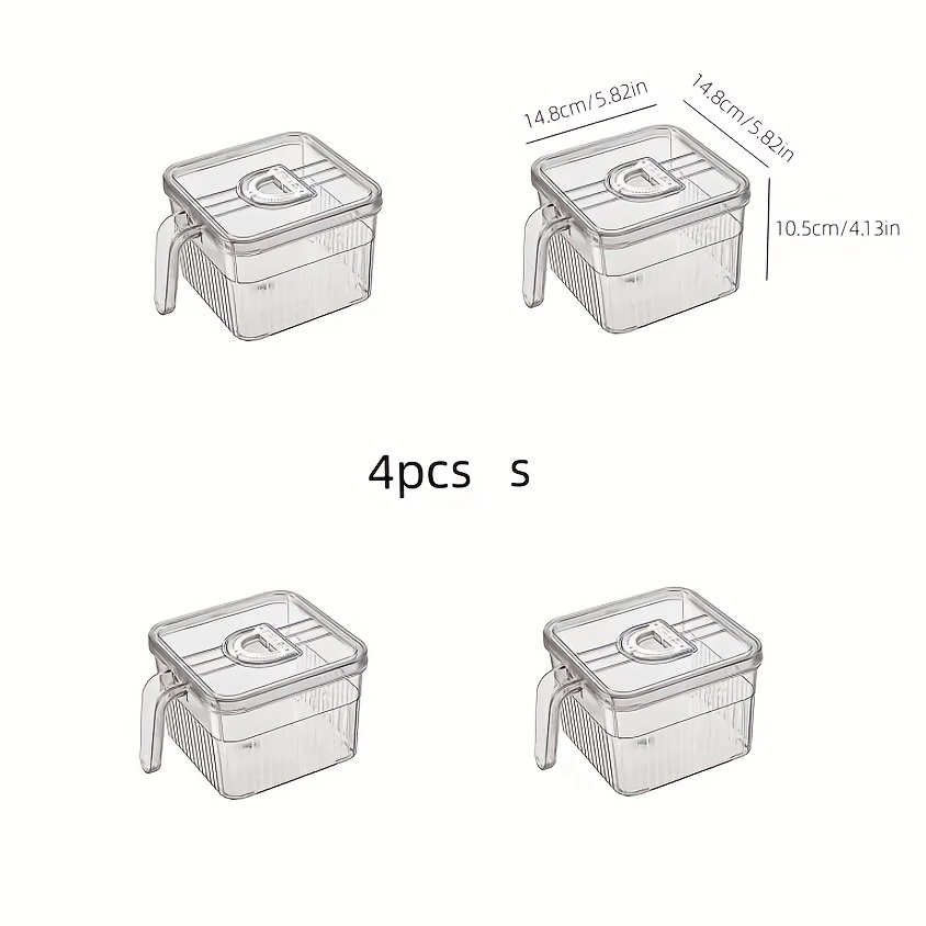 1pc Transparent PET Timing Refrigerator Fresh keeping Box