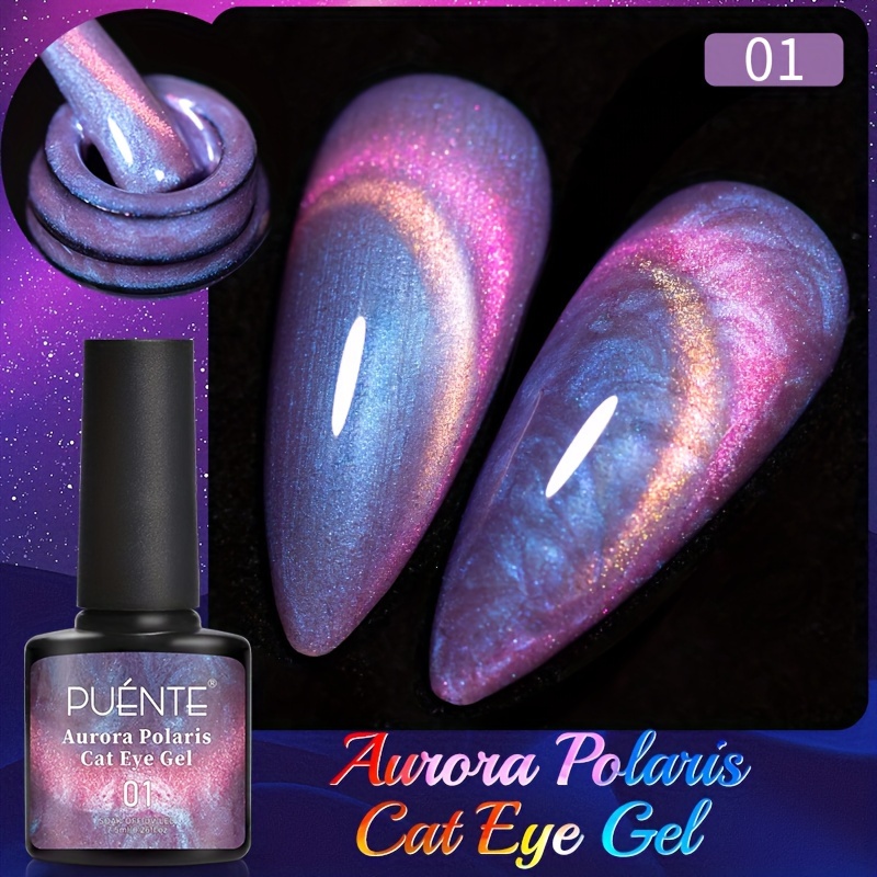 Aurora Shell Thread Cat Magnetic Gel Nail Polish Two - Temu