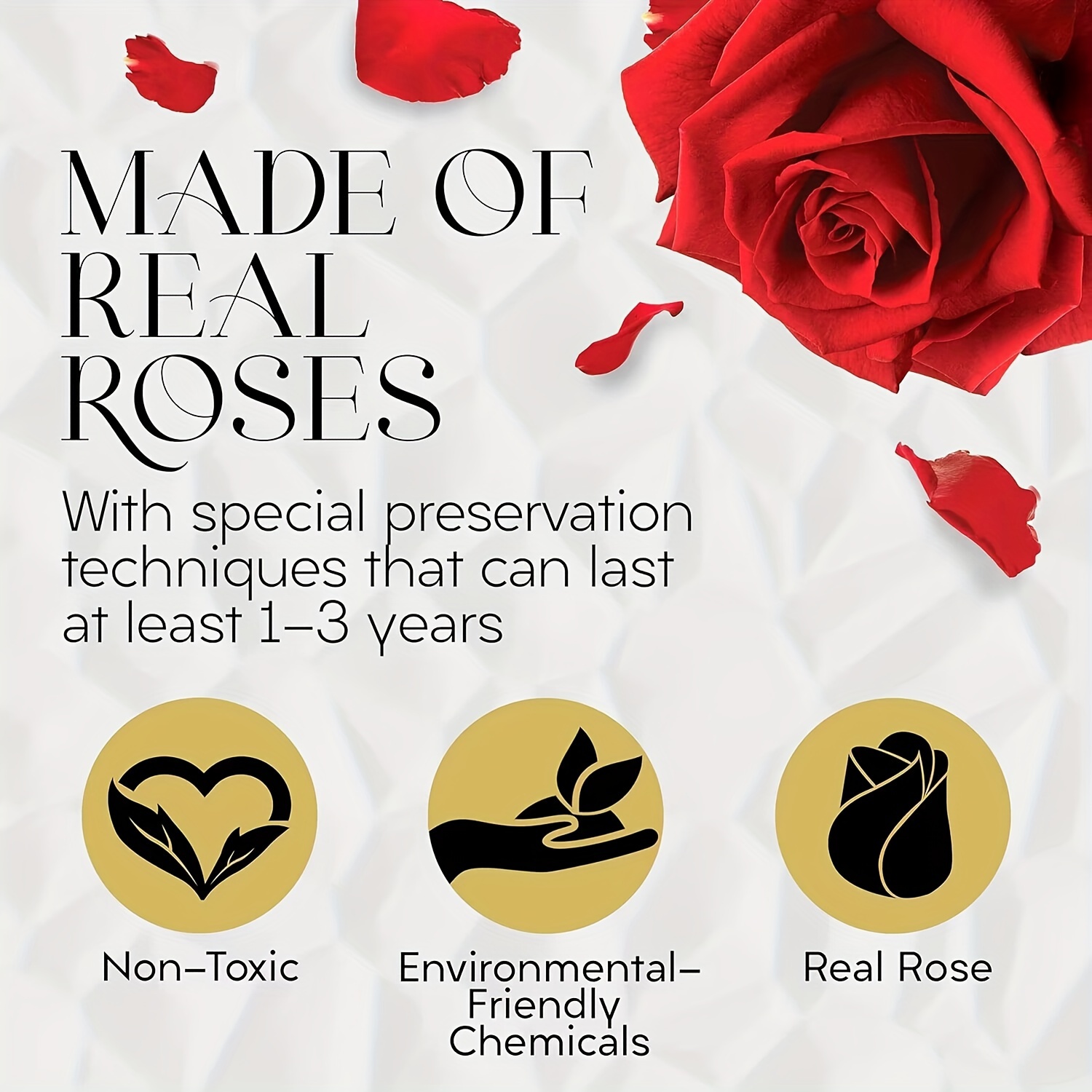 Forever Roses that last a year - Rosas preservadas para entrega, rosas  eternas en una caja, flores reales en una caja, flores para entrega