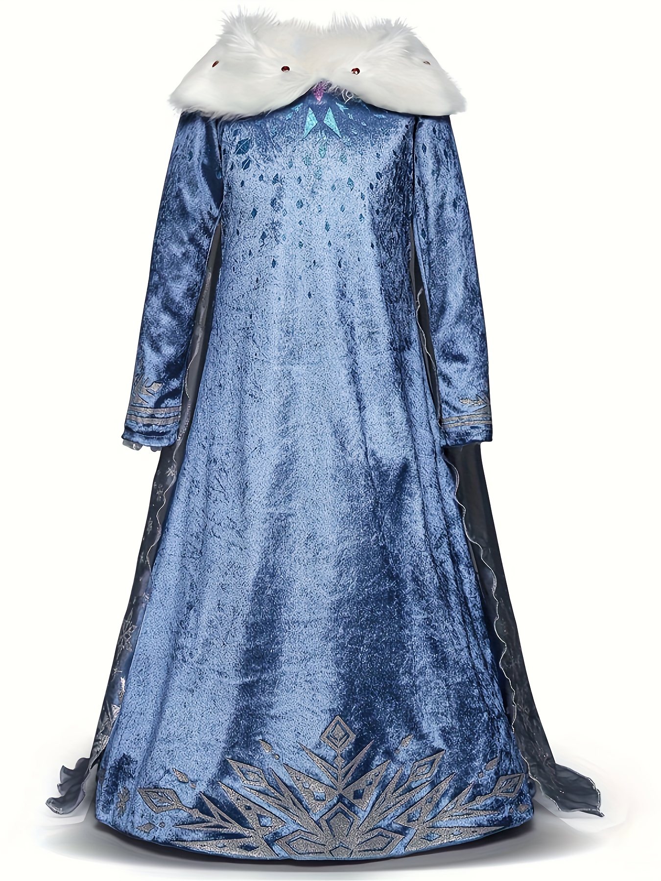 Costume Cosplay Reine Neiges Robe En Maille Led Motif Flocon - Temu France