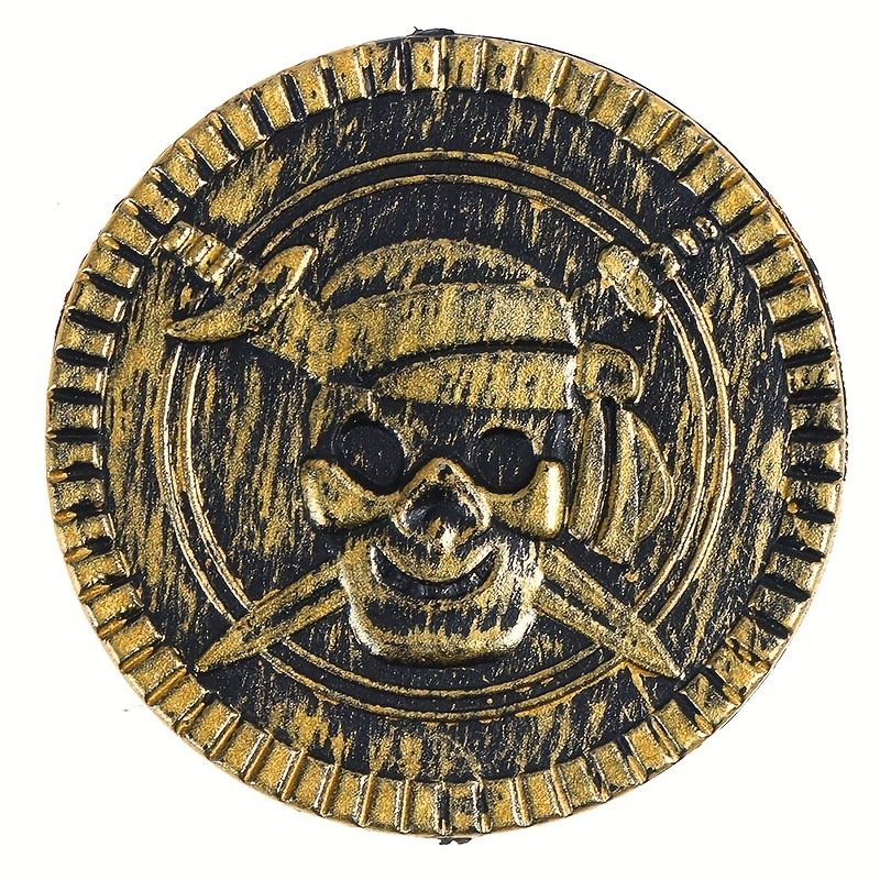 200 monete d'oro pirata in plastica, per caccia al tesoro dei pirati,  monete finte monete d'oro, giocattoli per giochi per feste, feste pirata,  caccia