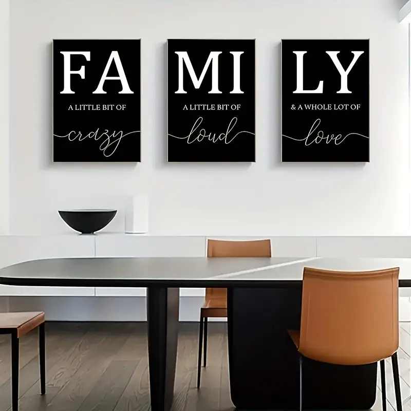3pcs set frameless home decoration luxury living room pictures decorative paintings minimalist poster canvas wall art family writing no frame details 4