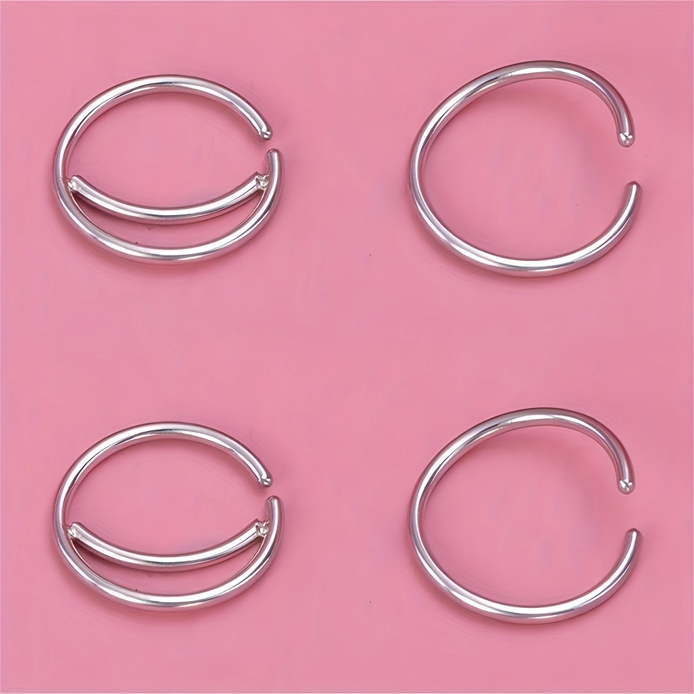 100PCS Piercing Kit 14G 16G Nose Septum Rings Piercing Jewelry for