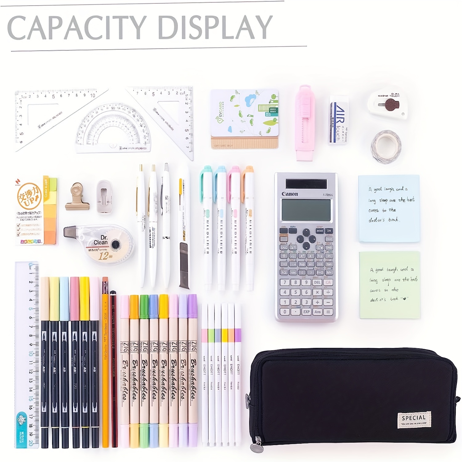 1 Pencil Case Large Capacity Pencil Case 3 Compartment Bag - Temu