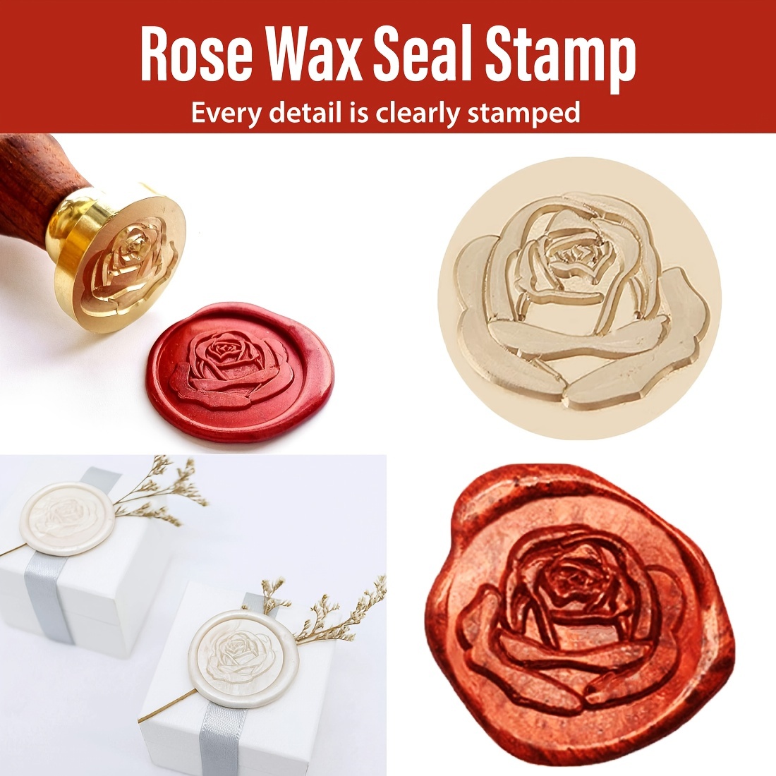 1pc Wax Seal Stamp Head Fern Leaf Removable Sealing Brass Stamp Head for  Creative Gift Envelopes Invitations Cards Decoration 