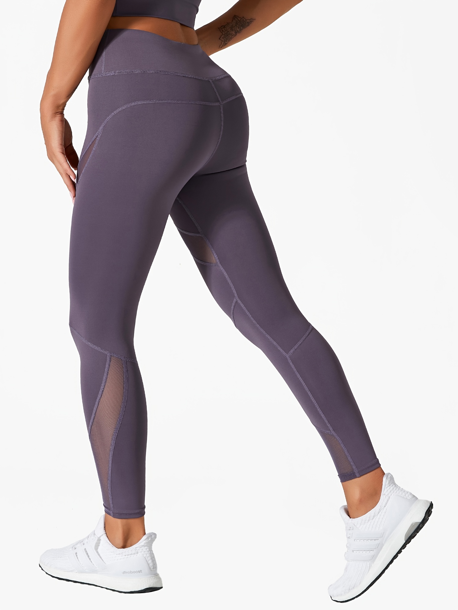 LANTECH-Pantalones de yoga para mujer, leggings elásticos para correr sin  costura, medias de compresión y control de abdomen para gimnasia y fitness  