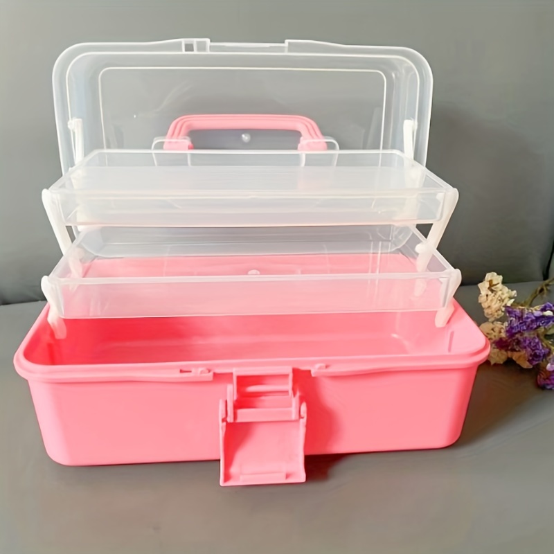  Craft Organizers and Storage, 3-Layers Folding Clear Plastic Craft  Organizer, Portable Craft Tool Box, Multipurpose Craft Box Organizer for  Medicine, Sewing Organizer, Nail, Art Supplies for Kids : Arts, Crafts 